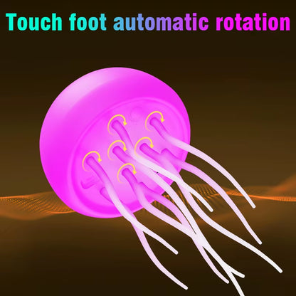 Smart Voice-Controlled Jellyfish Lamp Hanging Rope Suspension Atmosphere Night Light Colorful Tentacles Dreamy Creative Lamp